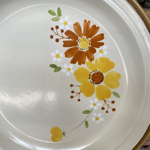 1970’s Andre Ponche Stonecrest 12” Round Plate Platter 215 Autumn Glory Pattern - Picture 3 of 7